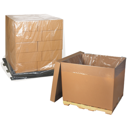 52 x 48 x 130"  - 3 Mil Clear Pallet Covers